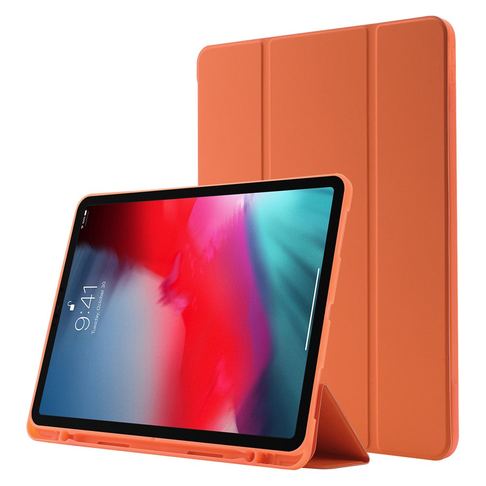 Til iPad Pro 11 (2022) / (2021) / (2020) / (2018) Tri-fold stander, hudvenligt PU-læder tabletcover, stødsikkert med automatisk tænd/sluk-funktion og penneholder