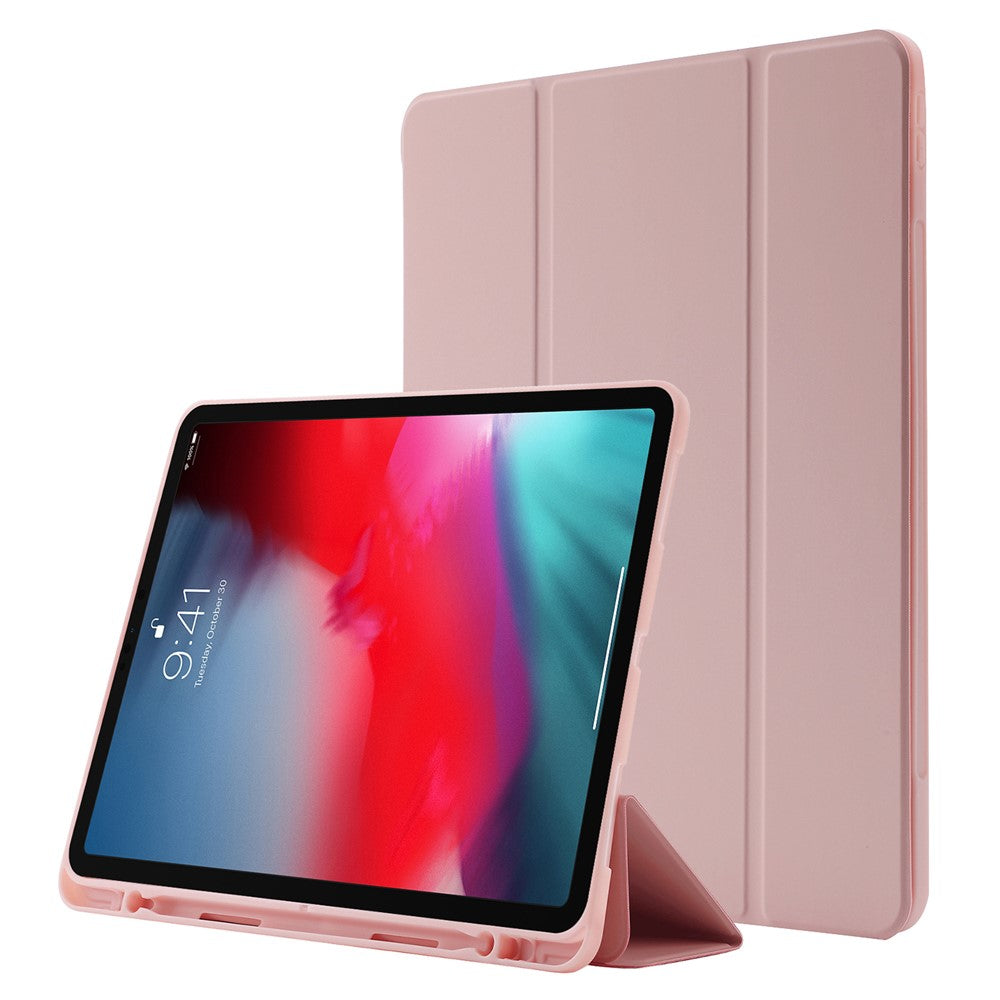 Til iPad Pro 11 (2022) / (2021) / (2020) / (2018) Tri-fold stander, hudvenligt PU-læder tabletcover, stødsikkert med automatisk tænd/sluk-funktion og penneholder