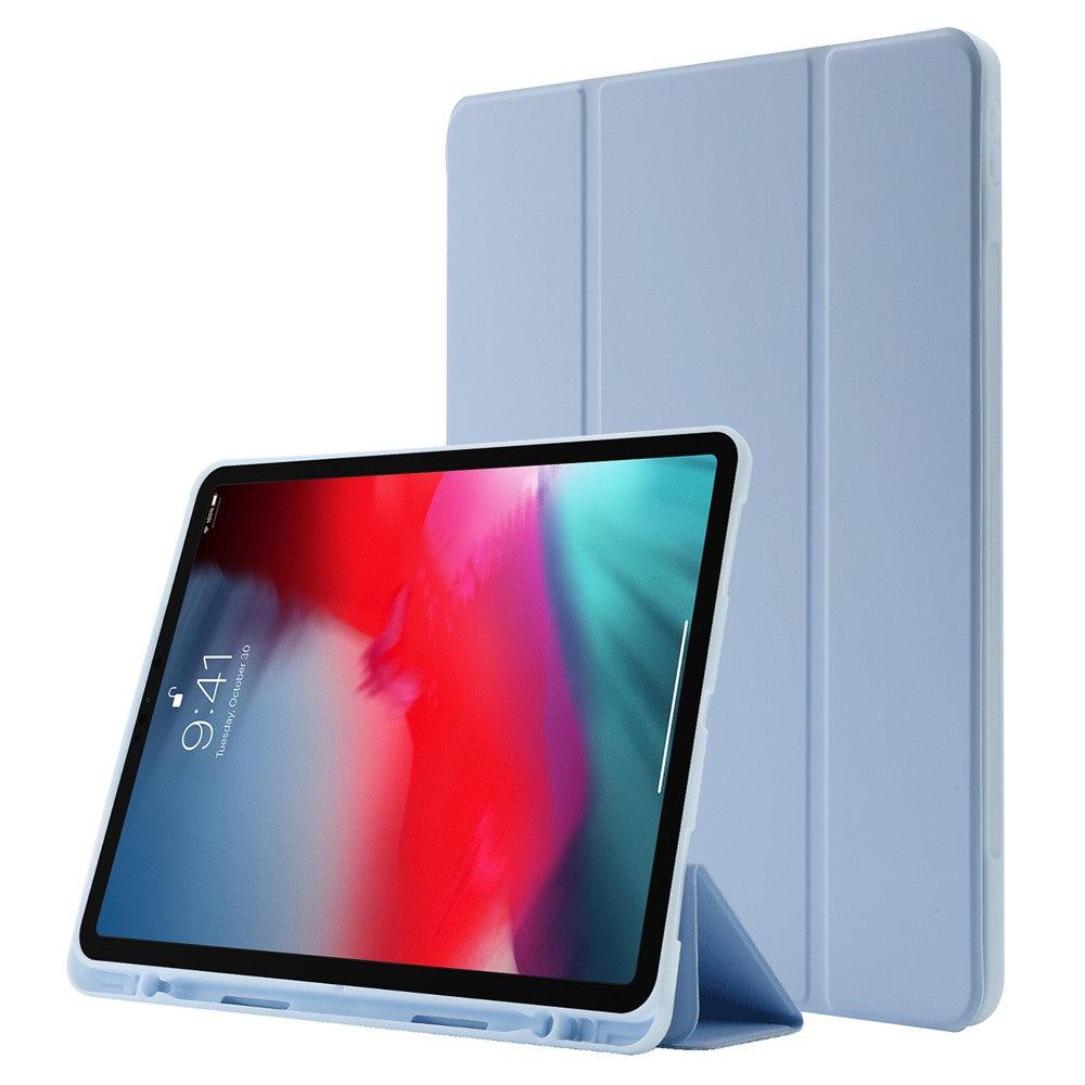 Til iPad Pro 11 (2022) / (2021) / (2020) / (2018) Tri-fold stander, hudvenligt PU-læder tabletcover, stødsikkert med automatisk tænd/sluk-funktion og penneholder