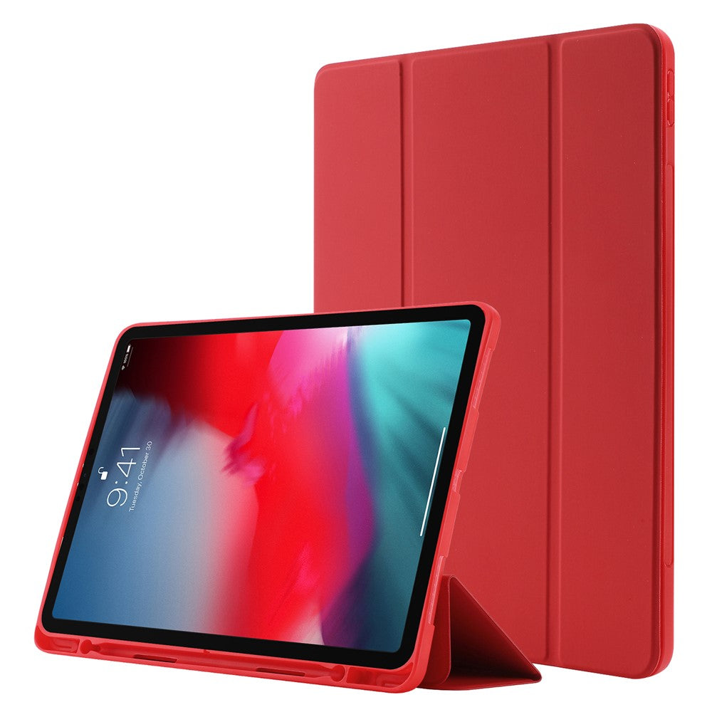 Til iPad Pro 11 (2022) / (2021) / (2020) / (2018) Tri-fold stander, hudvenligt PU-læder tabletcover, stødsikkert med automatisk tænd/sluk-funktion og penneholder