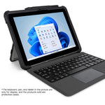 Protective Case for Microsoft Surface Pro 9 Acrylic + TPU Transparent Case Portable Anti-Fall Laptop Cover with Shoulder Strap / Pen Slot
