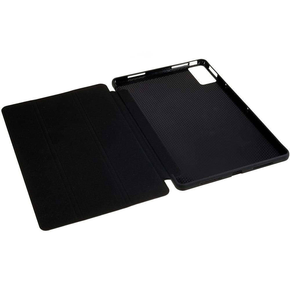For Xiaomi Redmi Pad PU Leather Tri-fold Stand Auto Wake / Sleep Cover Honeycomb Heat Dissipation Tablet Case