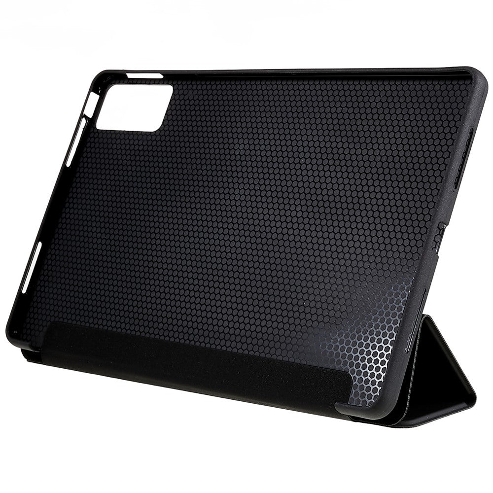 For Xiaomi Redmi Pad PU Leather Tri-fold Stand Auto Wake / Sleep Cover Honeycomb Heat Dissipation Tablet Case