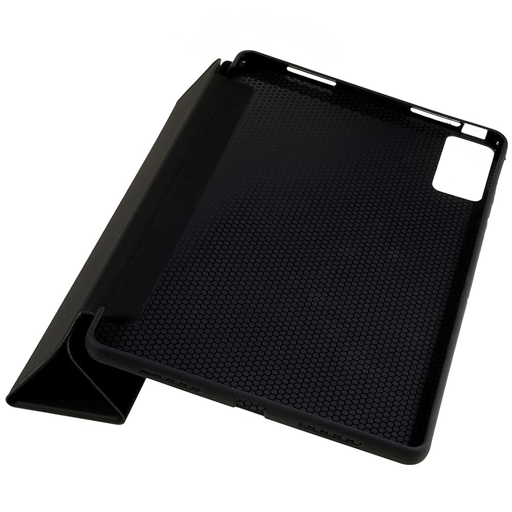 For Xiaomi Redmi Pad PU Leather Tri-fold Stand Auto Wake / Sleep Cover Honeycomb Heat Dissipation Tablet Case