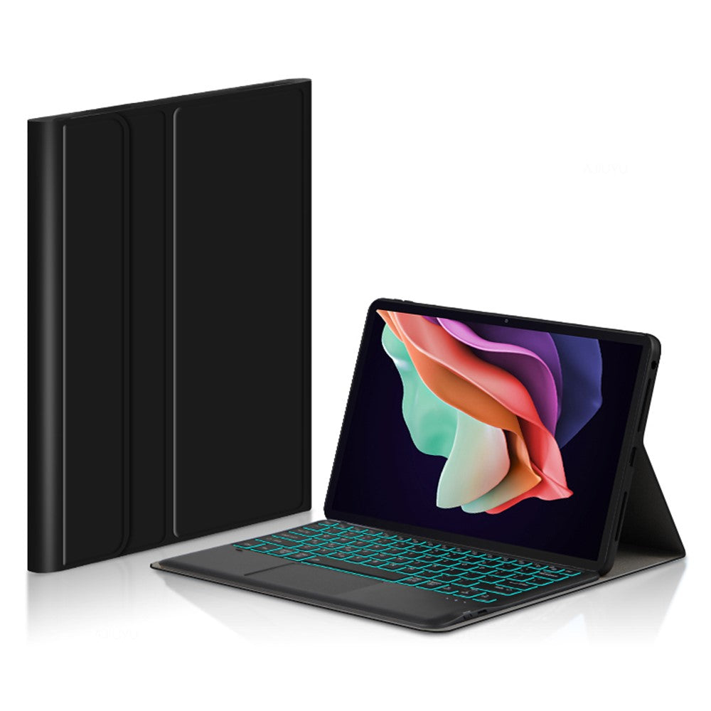 For Lenovo Tab P11 Gen 2 Backlight Touchpad Bluetooth-compatible Keyboard with Pen Slot Leather Tablet Case