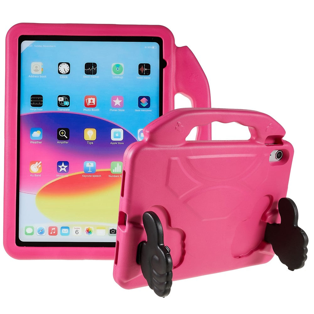 For iPad Air 11 (2026) / (2025) / (2024) Foldable Thumb Kickstand EVA Tablet Case Fall Protection Cover with Handle