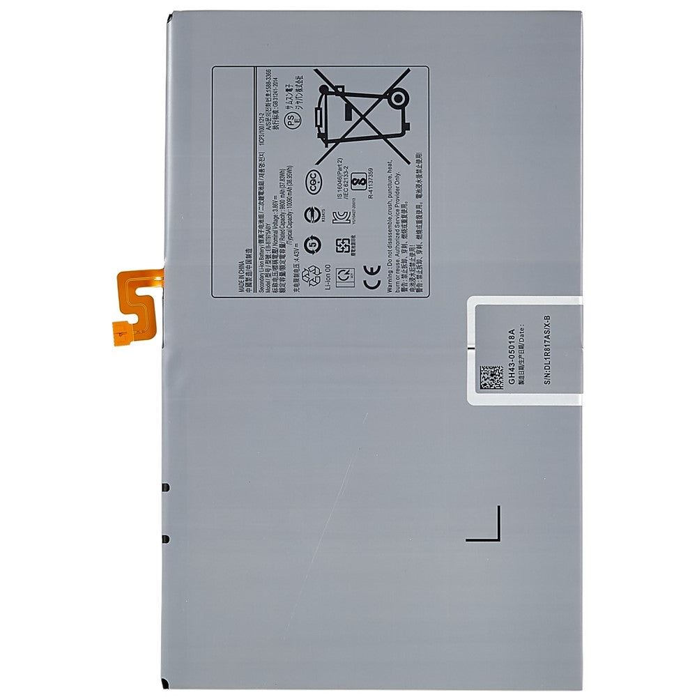Til Samsung Galaxy Tab S8+ / S7 FE / S7+ 3.86V 9800mAh Li-ion Polymer Batteripakke (Encode: EB-BT975ABY) (uden logo)