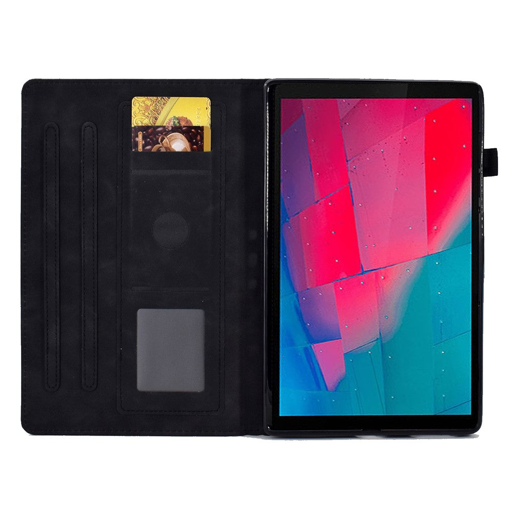 For Lenovo Tab M10 HD Gen 2 (X306X) Drop-proof PU Leather Tablet Case Stand with Card Slots Butterfly Flower Pattern Imprinted Auto Sleep / Wake Cover