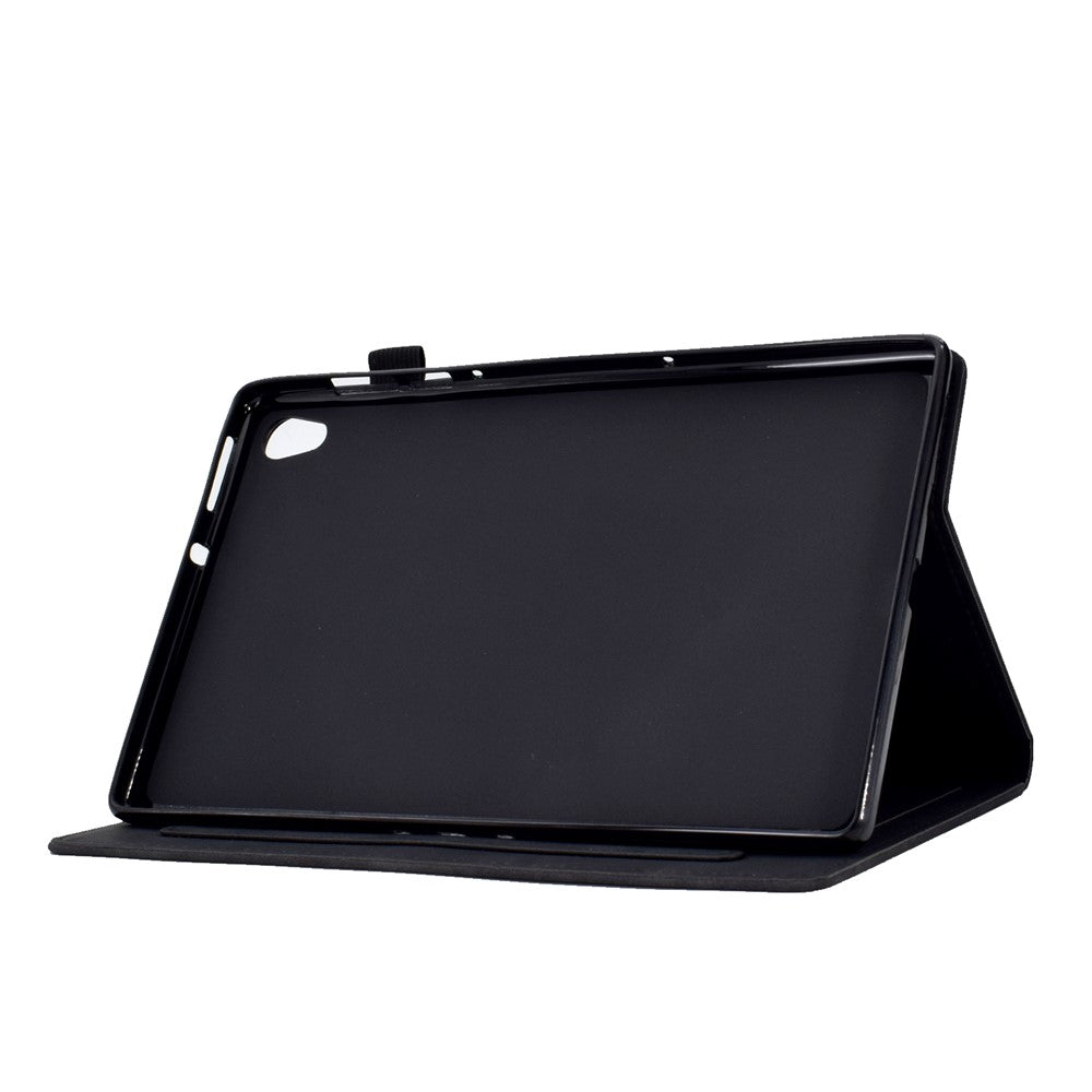For Lenovo Tab M10 HD Gen 2 (X306X) Drop-proof PU Leather Tablet Case Stand with Card Slots Butterfly Flower Pattern Imprinted Auto Sleep / Wake Cover