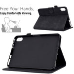 For Lenovo Tab P11 / J606F Butterfly Flower Pattern Imprinted PU Leather Stitching Line  Smart Tablet Cover with Card Holder Stand Shockproof Case