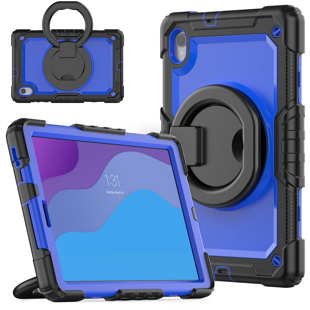 Lenovo Tab M10 HD Gen 2 TB-306X(F) 10,1 tums surfplatta, fodral med 360 graders roterande stöd, PC + silikonskydd med axelrem