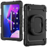 For Lenovo Tab M10 (Gen 3) TB-328FU / TB-328XU PC + Silicone Tablet Cover 360-Degree Rotating Kickstand Anti-drop Case with Shoulder Strap