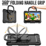 For Lenovo Tab M10 (Gen 3) TB-328FU / TB-328XU PC + Silicone Tablet Cover 360-Degree Rotating Kickstand Anti-drop Case with Shoulder Strap
