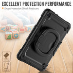 For Lenovo Tab M10 (Gen 3) TB-328FU / TB-328XU PC + Silicone Tablet Cover 360-Degree Rotating Kickstand Anti-drop Case with Shoulder Strap