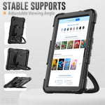 For Lenovo Tab M10 (Gen 3) TB-328FU / TB-328XU PC + Silicone Tablet Cover 360-Degree Rotating Kickstand Anti-drop Case with Shoulder Strap
