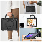 For Lenovo Tab M10 (Gen 3) TB-328FU / TB-328XU PC + Silicone Tablet Cover 360-Degree Rotating Kickstand Anti-drop Case with Shoulder Strap