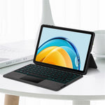 For Huawei MatePad SE 10.4-inch Leather Case + Touchpad Bluetooth-compatible Keyboard with Backlit