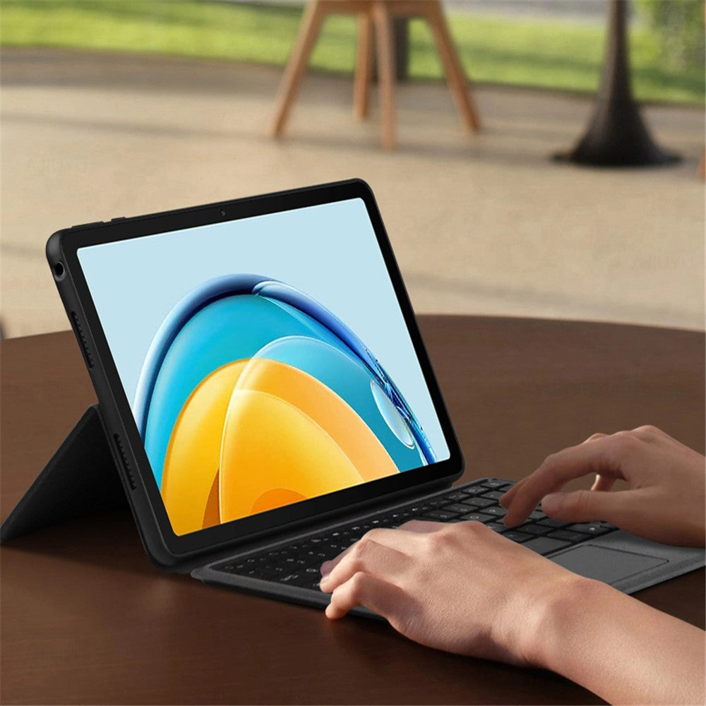 For Huawei MatePad SE 10.4-inch Leather Case + Touchpad Bluetooth-compatible Keyboard with Backlit