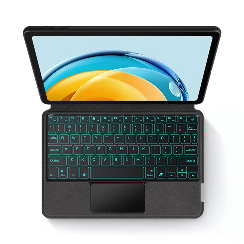 For Huawei MatePad SE 10.4-inch Leather Case + Touchpad Bluetooth-compatible Keyboard with Backlit