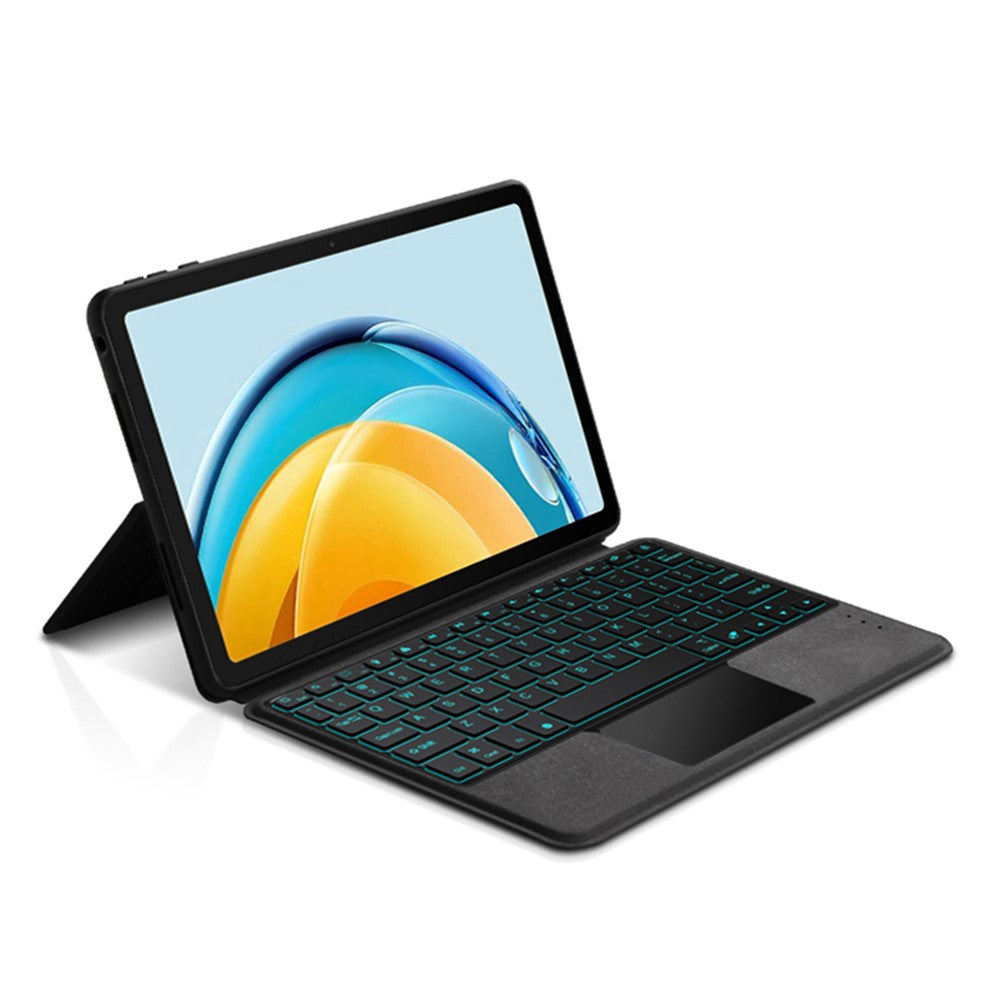 For Huawei MatePad SE 10.4-inch Leather Case + Touchpad Bluetooth-compatible Keyboard with Backlit