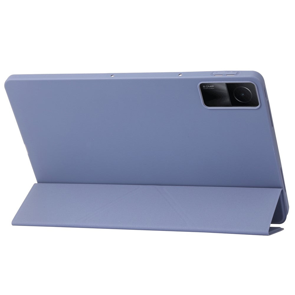 For Xiaomi Redmi Pad Folio Stand Deformable Silicone + PU Leather Smart Tablet Cover with Auto Wake / Sleep Function