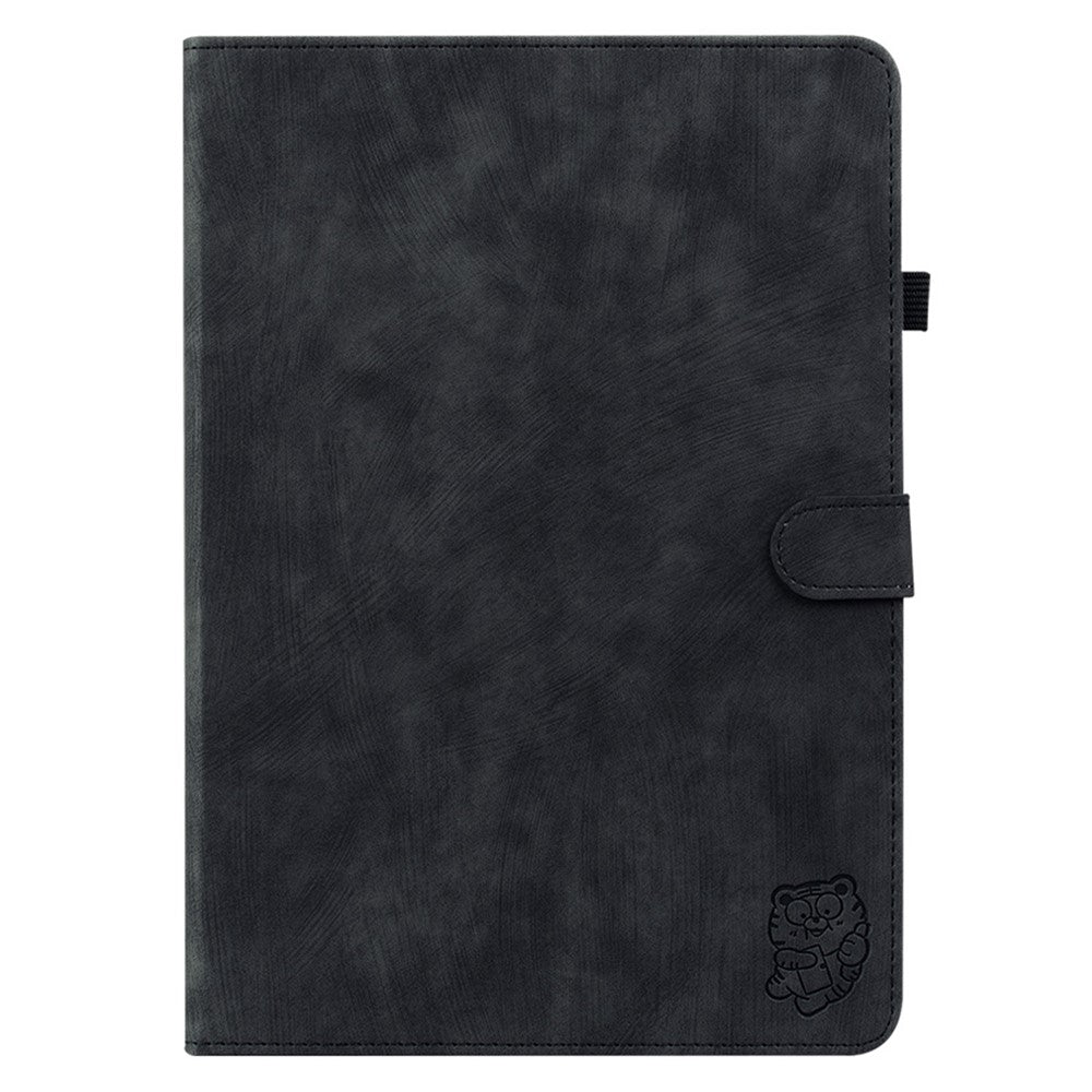 For Huawei MatePad Pro 11 (2022) PU Leather Stand Case Imprinted Cute Tiger Pattern Anti-drop Flip Tablet Cover with Card Holder