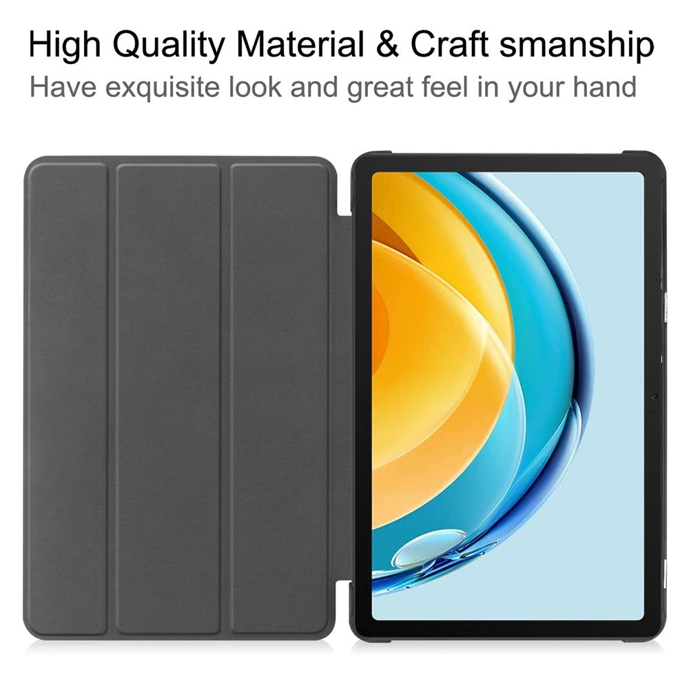 For Huawei MatePad SE 10.4-inch Trifold Stand Auto Sleep / Wake Tablet Cover Pattern Printing PU Leather Folio Anti-scratch Tablet Case