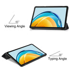 For Huawei MatePad SE 10.4-inch Trifold Stand Auto Sleep / Wake Tablet Cover Pattern Printing PU Leather Folio Anti-scratch Tablet Case