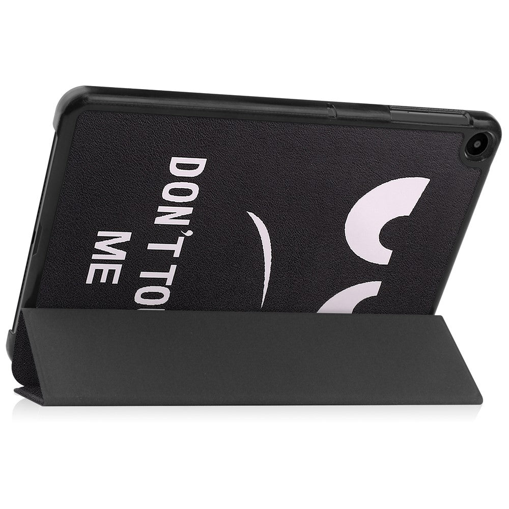 For Huawei MatePad SE 10.4-inch Trifold Stand Auto Sleep / Wake Tablet Cover Pattern Printing PU Leather Folio Anti-scratch Tablet Case