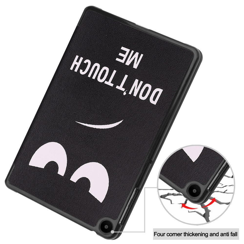 For Huawei MatePad SE 10.4-inch Trifold Stand Auto Sleep / Wake Tablet Cover Pattern Printing PU Leather Folio Anti-scratch Tablet Case