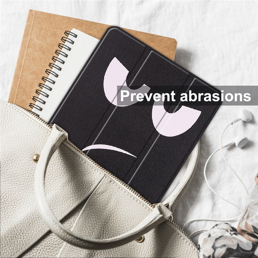 For Huawei MatePad SE 10.4-inch Trifold Stand Auto Sleep / Wake Tablet Cover Pattern Printing PU Leather Folio Anti-scratch Tablet Case