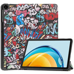 For Huawei MatePad SE 10.4-inch Trifold Stand Auto Sleep / Wake Tablet Cover Pattern Printing PU Leather Folio Anti-scratch Tablet Case
