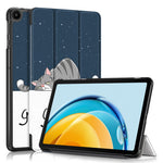 PU Leather Case for Huawei MatePad SE 10.4-inch, Pattern Printing Tri-fold Stand Tablet Cover