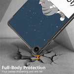 PU Leather Case for Huawei MatePad SE 10.4-inch, Pattern Printing Tri-fold Stand Tablet Cover