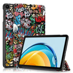 PU Leather Case for Huawei MatePad SE 10.4-inch, Pattern Printing Tri-fold Stand Tablet Cover