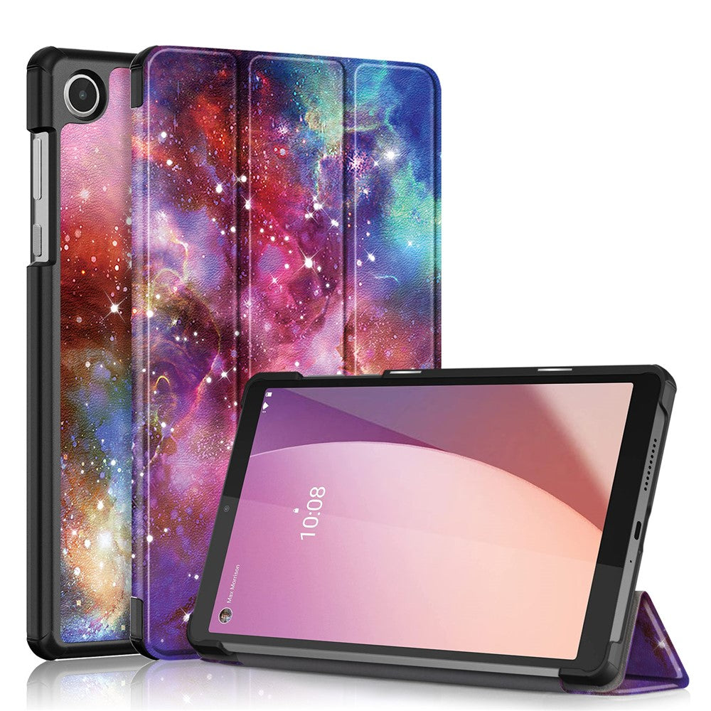 For Lenovo Tab M8 (4th Gen) 2024 TB-301XU / M8 (4th Gen) 2023 TB-300FU Tri-Fold Stand Tablet PU Leather Cover