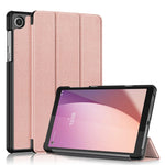 For Lenovo Tab M8 (4th Gen) 2024 TB-301XU / M8 (4th Gen) 2023 TB-300FU Tri-Fold Stand Solid Color PU Leather Tablet Cover