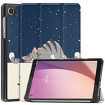 Tri-Fold Stand for Lenovo Tab M8 (4th Gen) 2024 TB-301XU / M8 (4th Gen) 2023 TB-300FU Pattern Printing PU Leather Tablet Cover