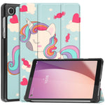 Tri-Fold Stand for Lenovo Tab M8 (4th Gen) 2024 TB-301XU / M8 (4th Gen) 2023 TB-300FU Pattern Printing PU Leather Tablet Cover