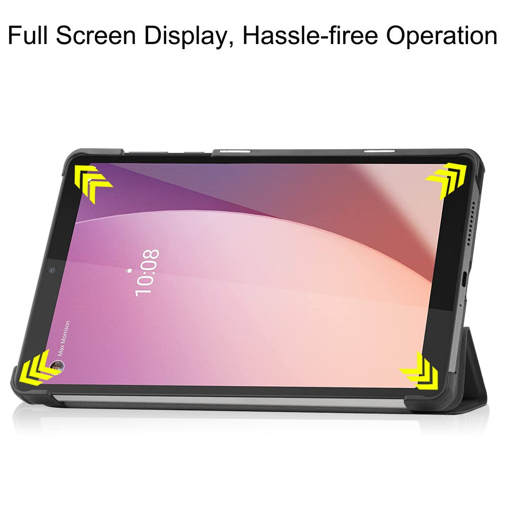 PU Leather Tablet Case for Lenovo Tab M8 (4th Gen) 2024 TB-301XU / M8 (4th Gen) 2023 TB-300FU Tri-Fold Stand Protective Tablet Cover