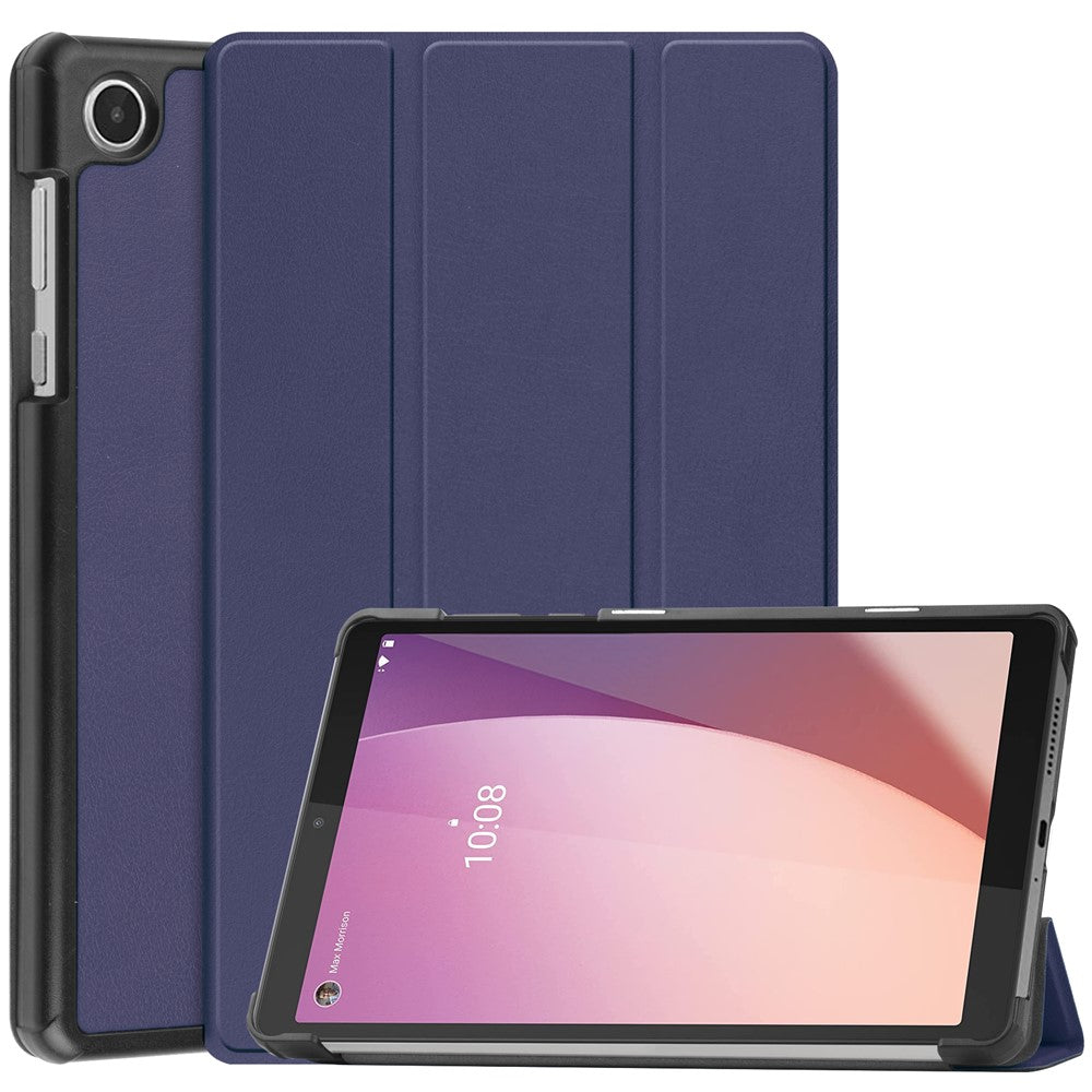 PU Leather Tablet Case for Lenovo Tab M8 (4th Gen) 2024 TB-301XU / M8 (4th Gen) 2023 TB-300FU Tri-Fold Stand Protective Tablet Cover