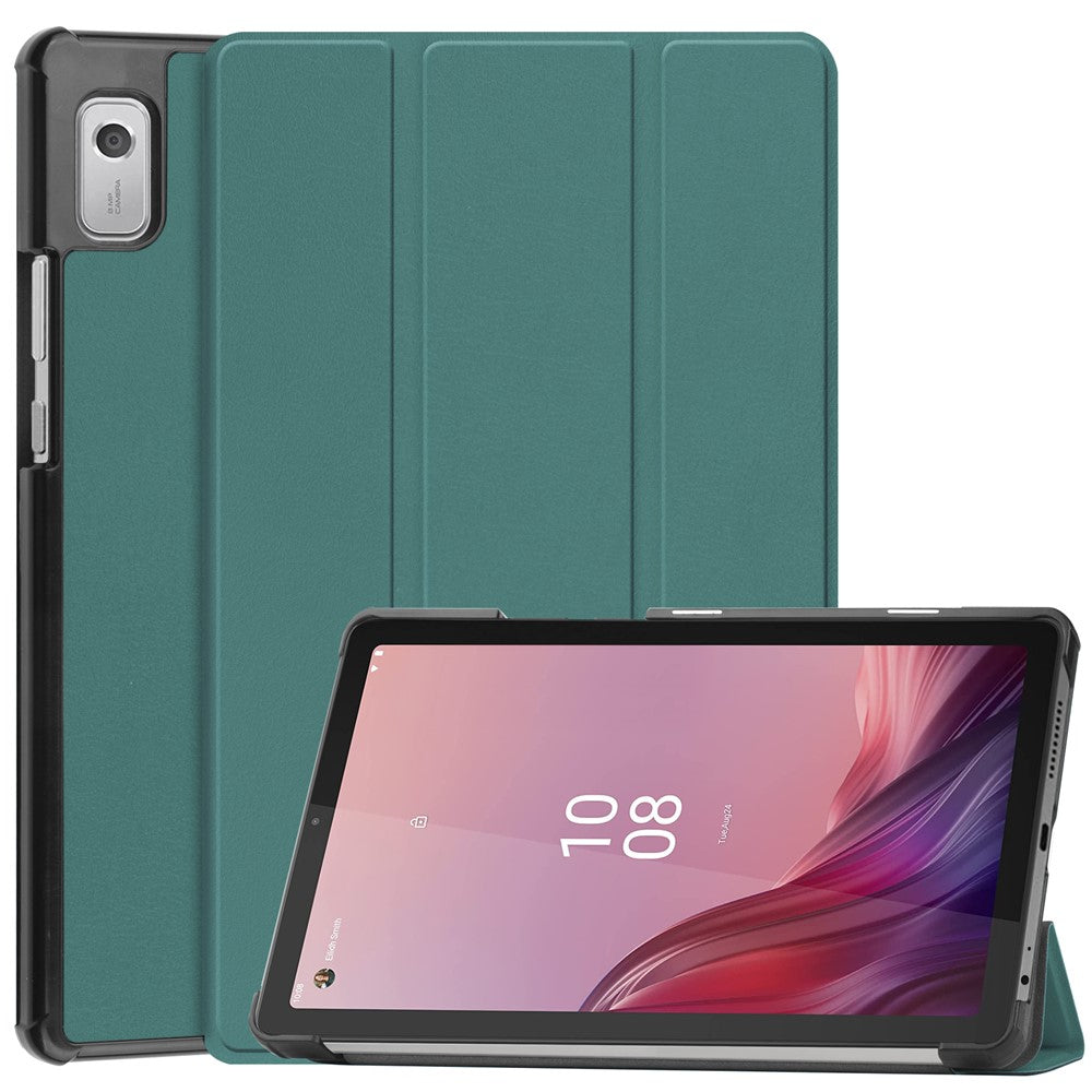 For Lenovo Tab M9 TB-310FU Anti-scratch PU Leather Tablet Case Tri-fold Stand Protective Cover