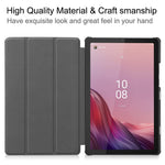 Trippelvikbart stativfodral till surfplattan för Lenovo Tab M9 TB-310FU, mönstertryck, PU-läder + PC-skyddsfodral