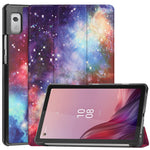 Trippelvikbart stativfodral till surfplattan för Lenovo Tab M9 TB-310FU, mönstertryck, PU-läder + PC-skyddsfodral