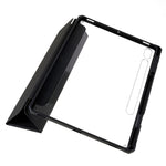 For Samsung Galaxy Tab S10+ / S9+ Skin-Touch Tri-Fold Stand Tablet  Case PU Leather TPU Acrylic Clear Tablet Cover