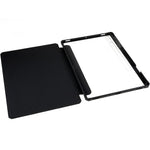 For Samsung Galaxy Tab S10+ / S9+ Skin-Touch Tri-Fold Stand Tablet  Case PU Leather TPU Acrylic Clear Tablet Cover