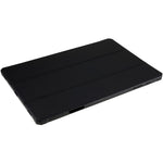 For Samsung Galaxy Tab S10+ / S9+ Skin-Touch Tri-Fold Stand Tablet  Case PU Leather TPU Acrylic Clear Tablet Cover