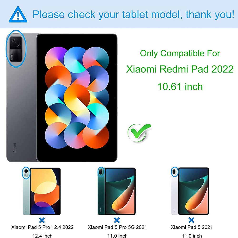 For Xiaomi Redmi Pad Soft TPU Tablet Case Reinforced Corners Anti-drop Transparent Tablet Cover