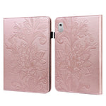 For Lenovo Tab M9 TB-310FU Flower Imprinting Tablet Cover PU Leather Stand Wallet Protective Case