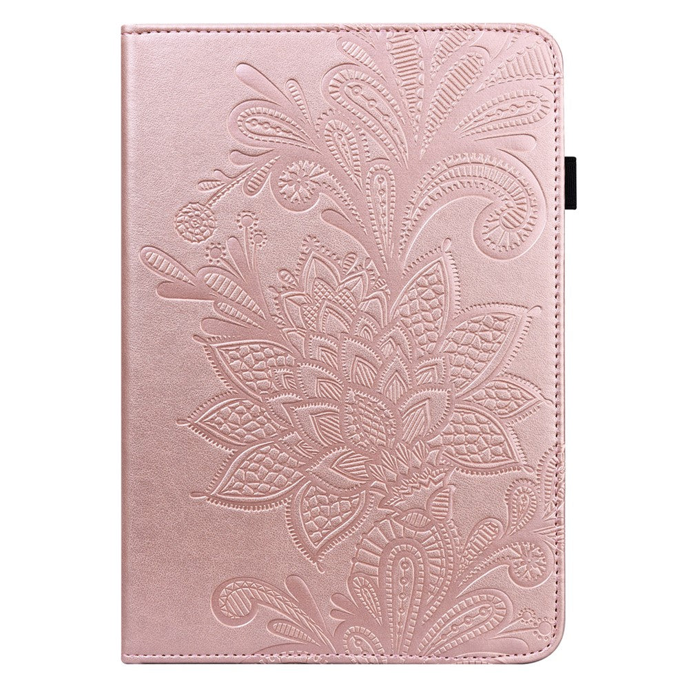 For Lenovo Tab M9 TB-310FU Flower Imprinting Tablet Cover PU Leather Stand Wallet Protective Case
